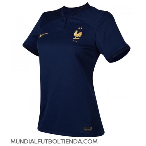 Camiseta Francia Primera Equipación Replica Mundial 2022 para mujer mangas cortas